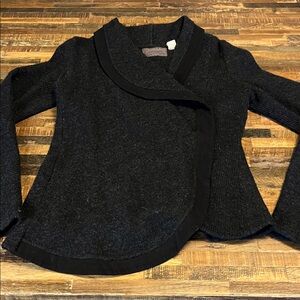 Chic Black Women's Wool Cardigan Sweater